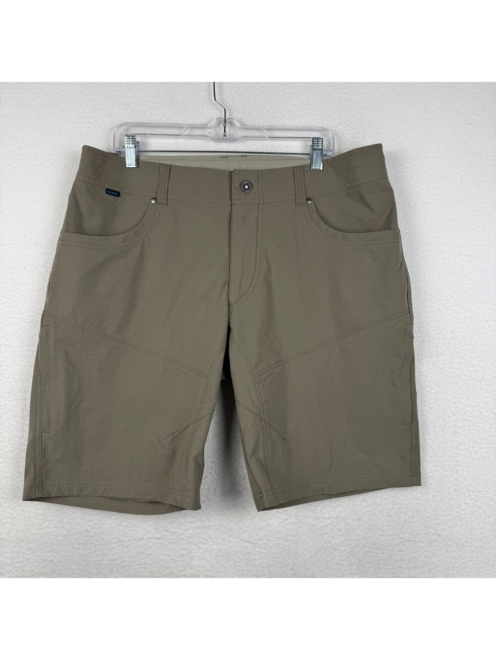 KUHL Silencr Kargo Shorts Mens 38 Outdoor Hiking Rip Stop Cargo Tan Brown